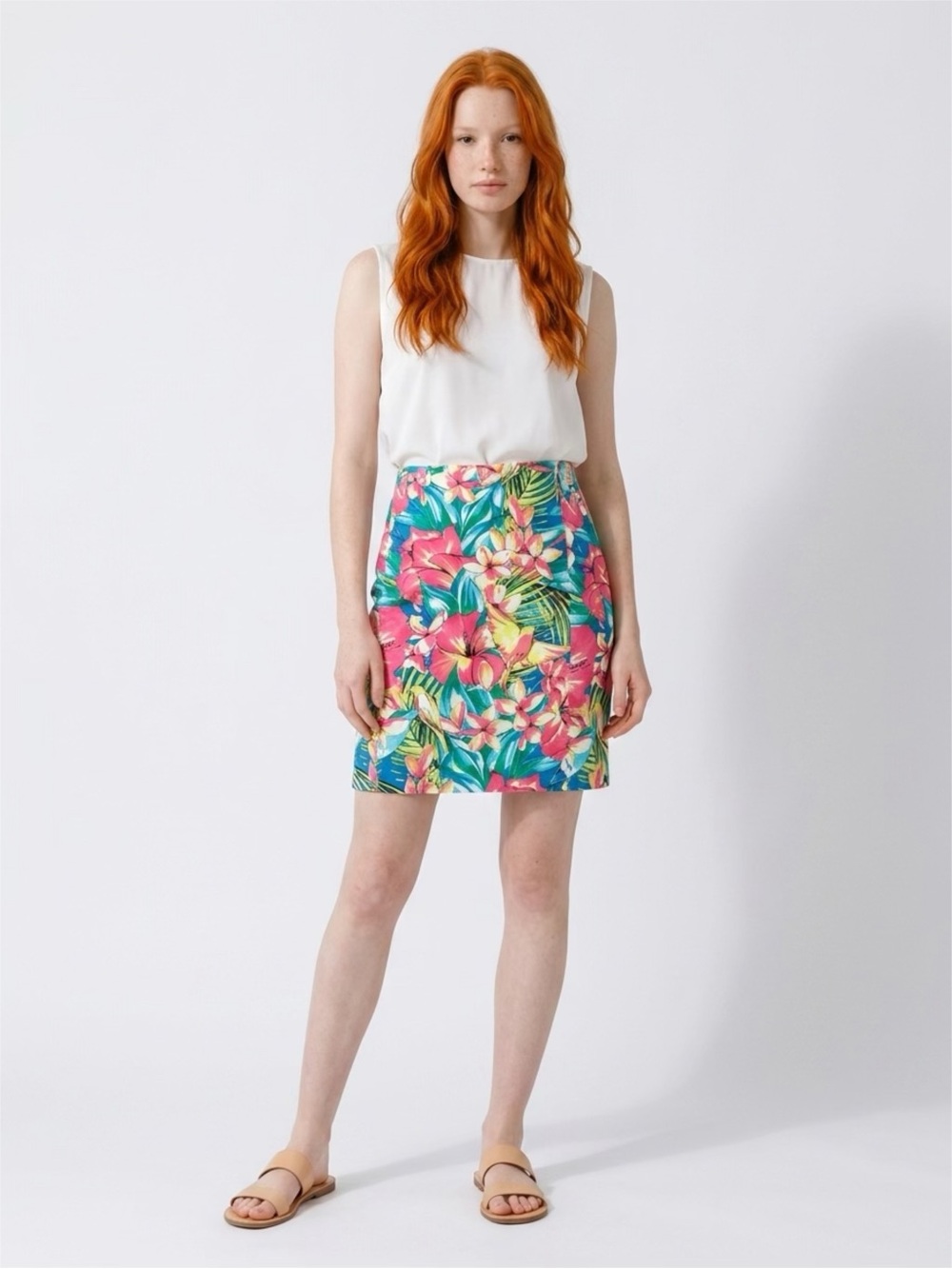 LOFT PENCIL SKIRT Sz 6 TROPICAL PRINT NEW W/TAGS